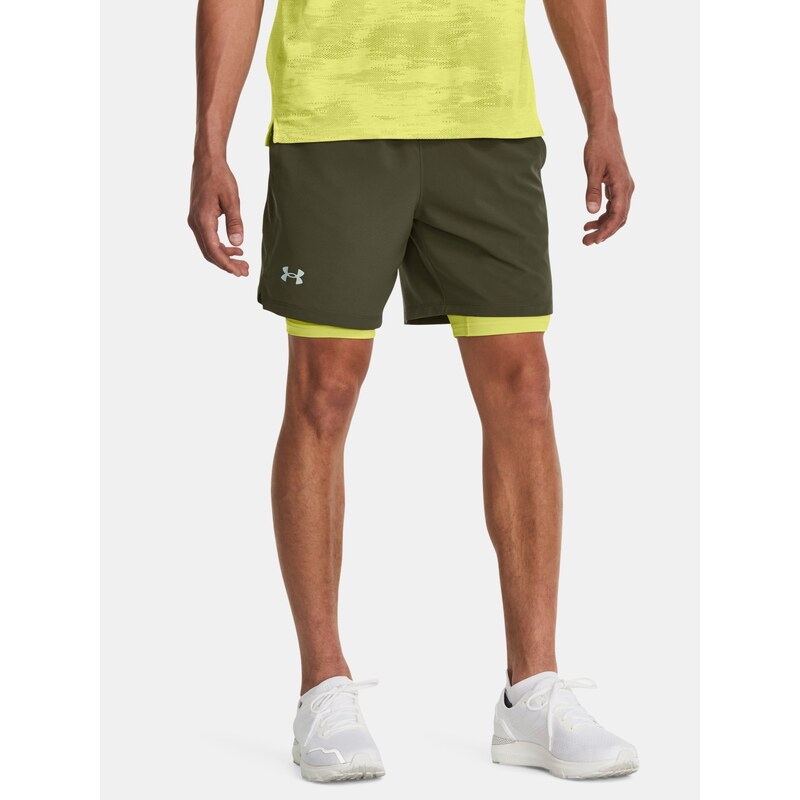 Kraťasy Under Armour UA LAUNCH 7'' 2-IN-1 SHORT-GRN