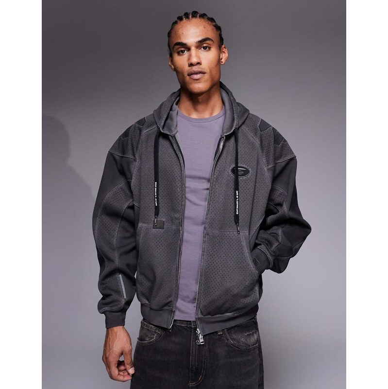 Aape by A Bathing Ape heavyweight zip through motorcross hooded jacket 115614671