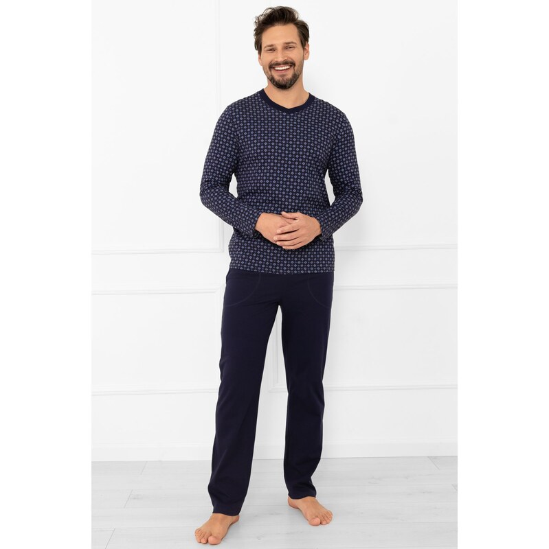 Italian Fashion pánské dlouhé pyžamo Gerard - bavlna