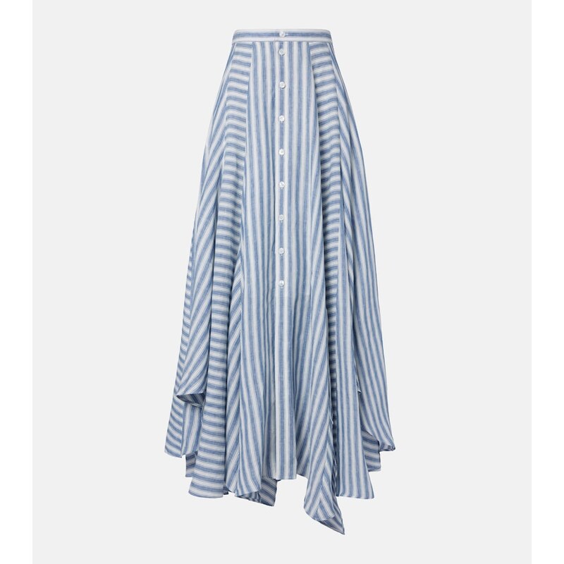 Ralph Lauren Collection Shamus striped linen maxi skirt