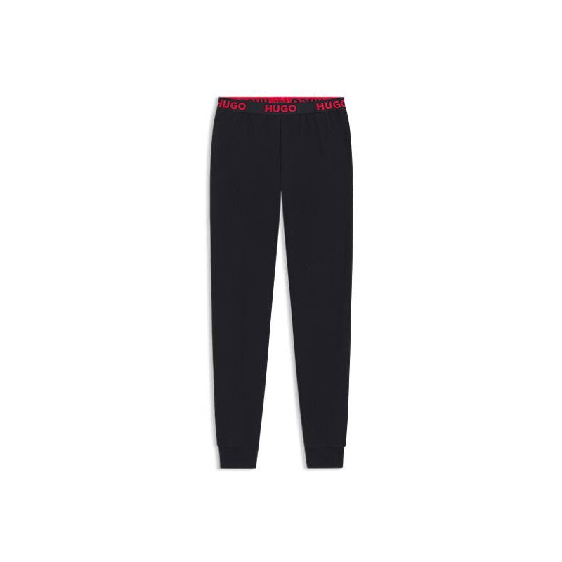HUGO Cotton-blend tracksuit bottoms with logo waistband 115617954