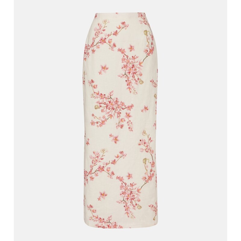 Agua by Agua Bendita Lirica Paraiso linen maxi skirt