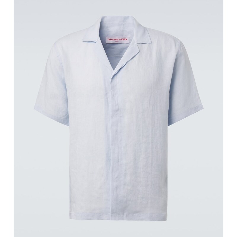 Orlebar Brown Maitan linen bowling shirt