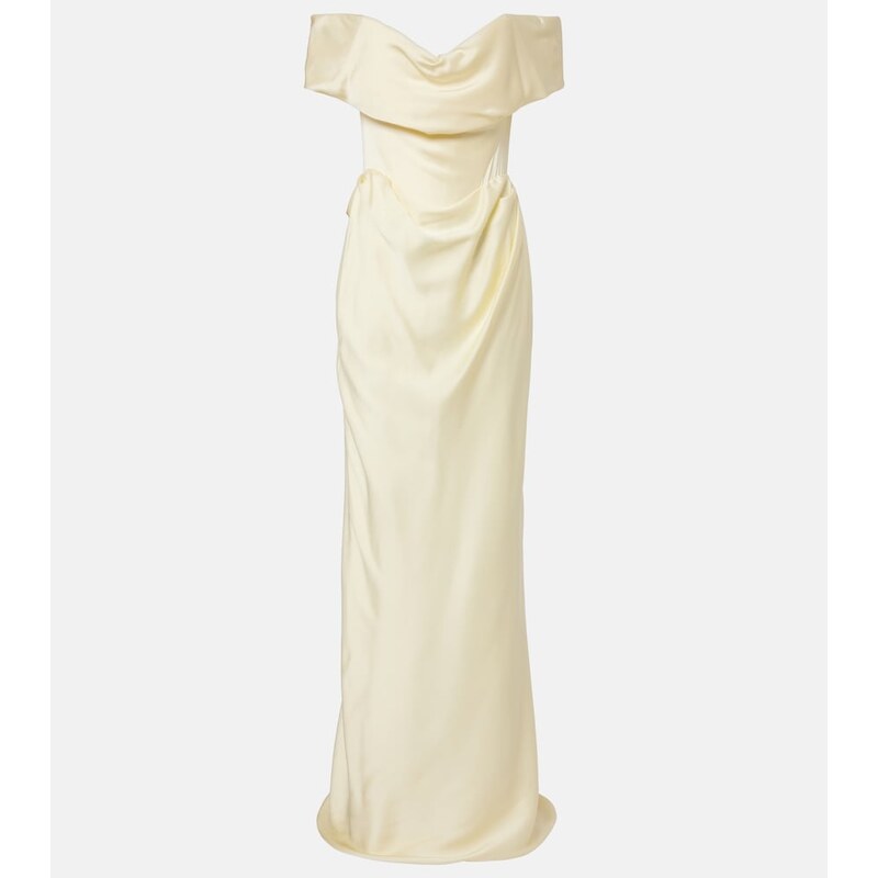 Vivienne Westwood Nova Cocotte draped satin bustier gown
