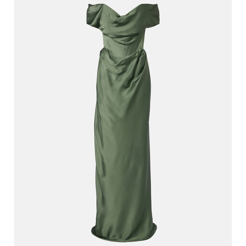 Vivienne Westwood Nova Cocotte draped satin bustier gown