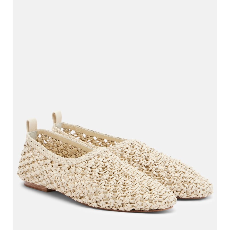 Souliers Martinez Pisa woven leather ballet flats