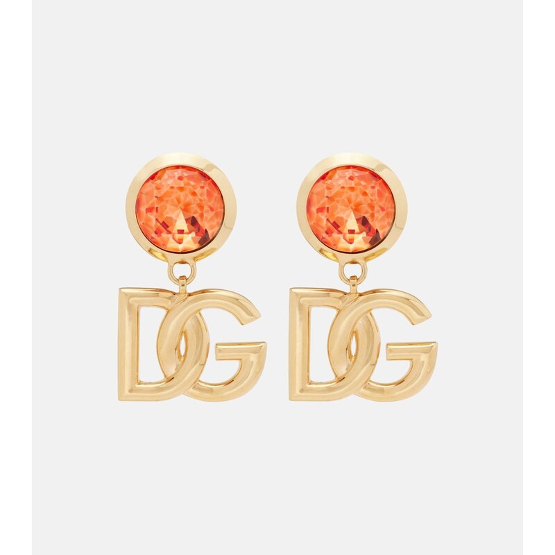 Dolce&Gabbana DG embellished clip-on earrings