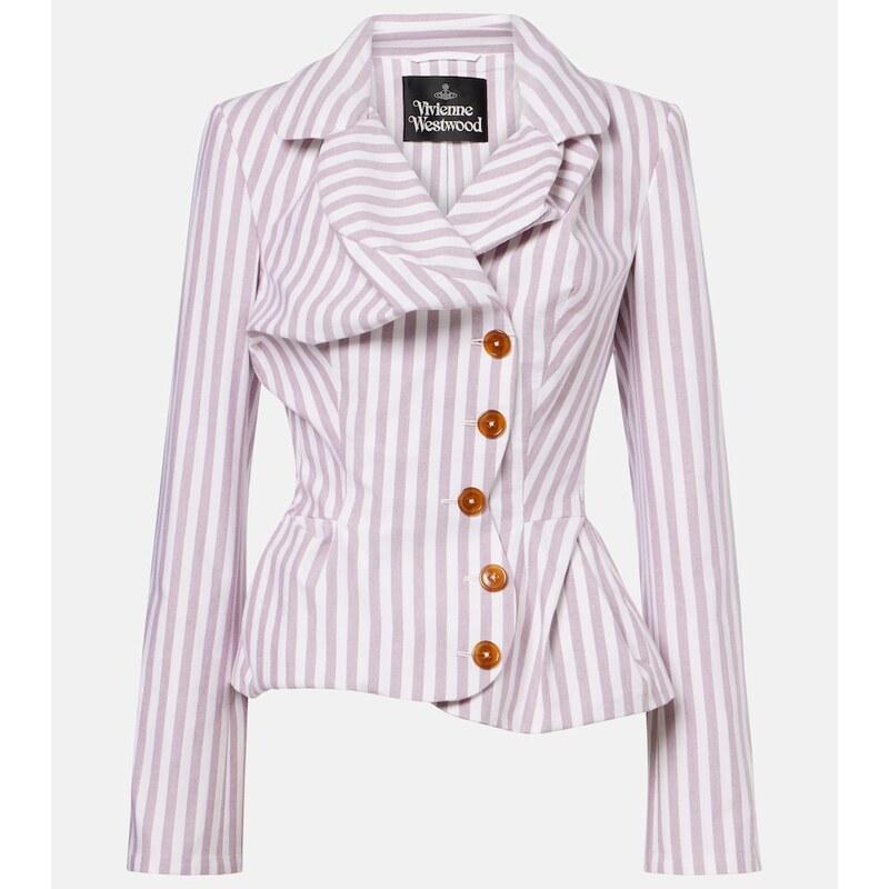 Vivienne Westwood Drunken Tailored striped cotton jacket