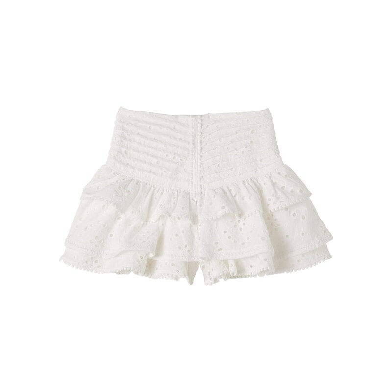 Poupette St Barth Kids Alizee broderie anglaise cotton skort