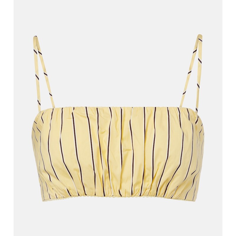 Staud Fiore striped cotton crop top