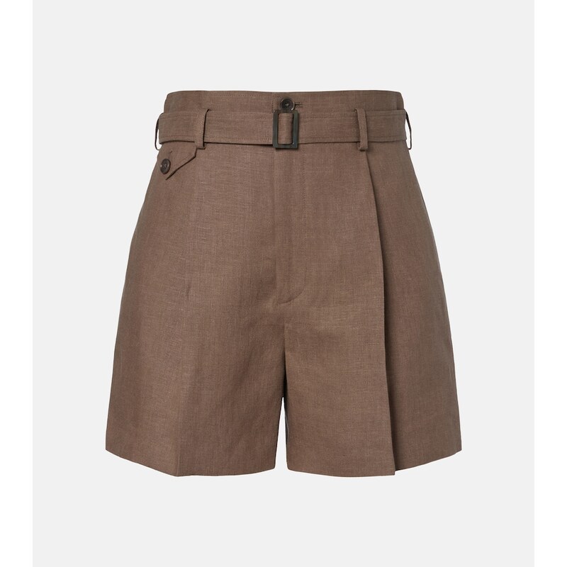 Ralph Lauren Collection Denise belted linen shorts