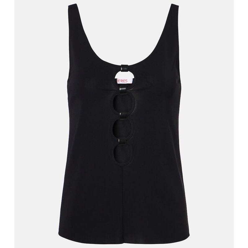 Eres Curl cutout jersey top