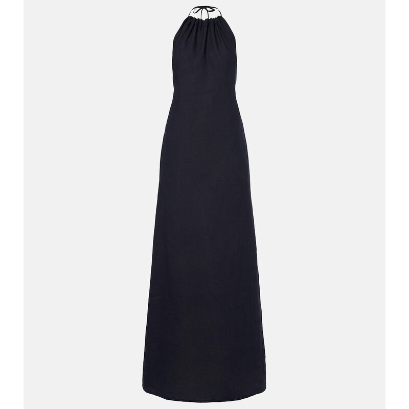 Nili Lotan Lelia halterneck linen maxi dress