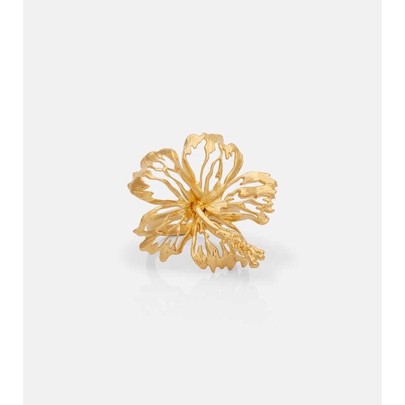 Oscar de la Renta Hibiscus Flower ring
