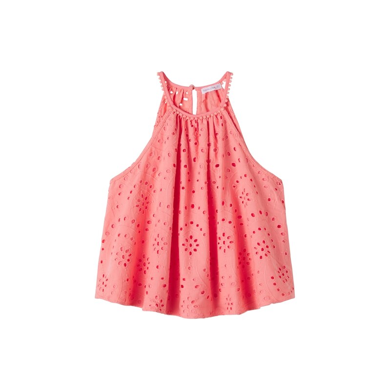 Poupette St Barth Kids Cleo broderie anglaise cotton top