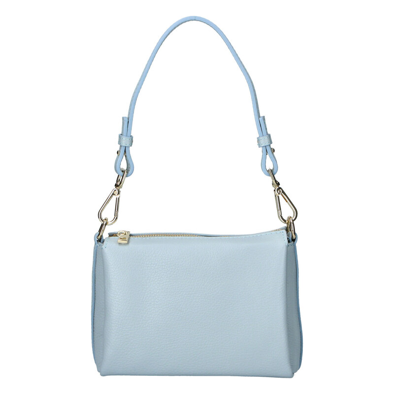 Delami Vera Pelle Trendy dámská kožená crossbody kabelka Inka, modrá 115648370