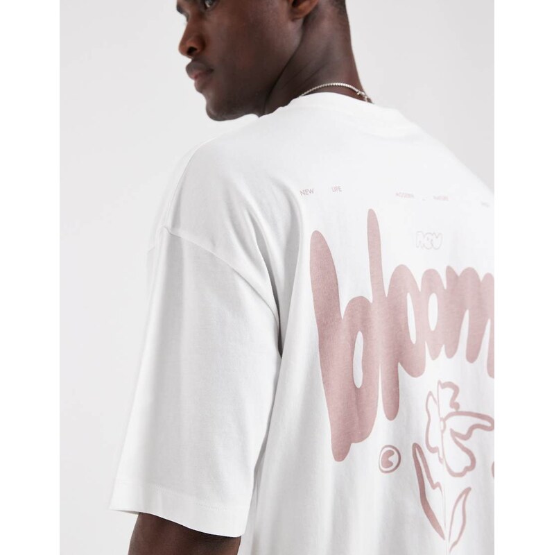 ASOS DESIGN oversized t-shirt with bubble floral graphic in
