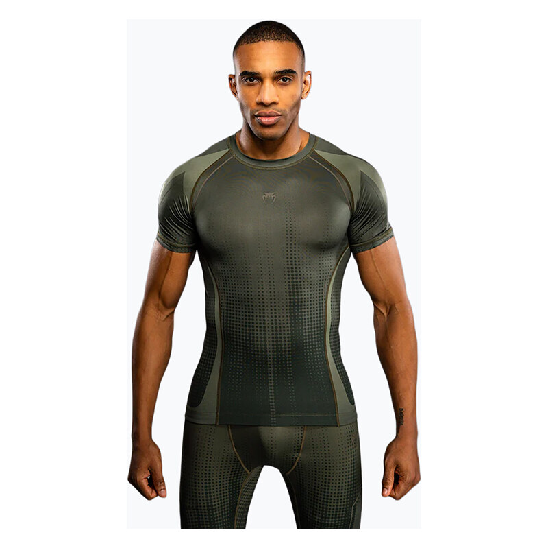Pánský rashguard Venum Stealth Rashguard khaki/tmavě zelená