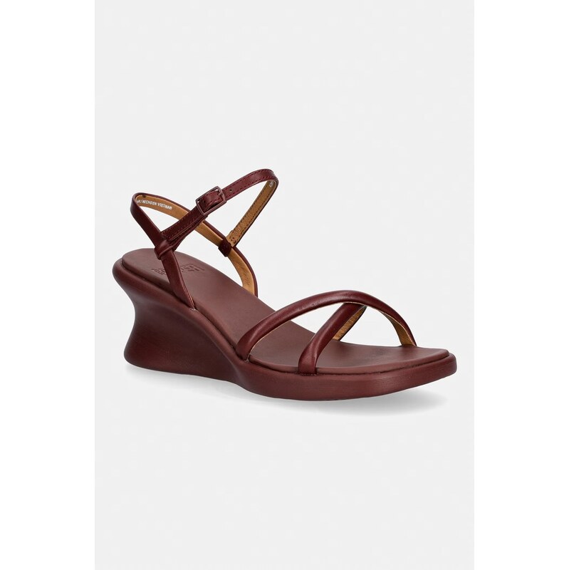 Camper sandály na klínku kožené Louise Sandal 115625197
