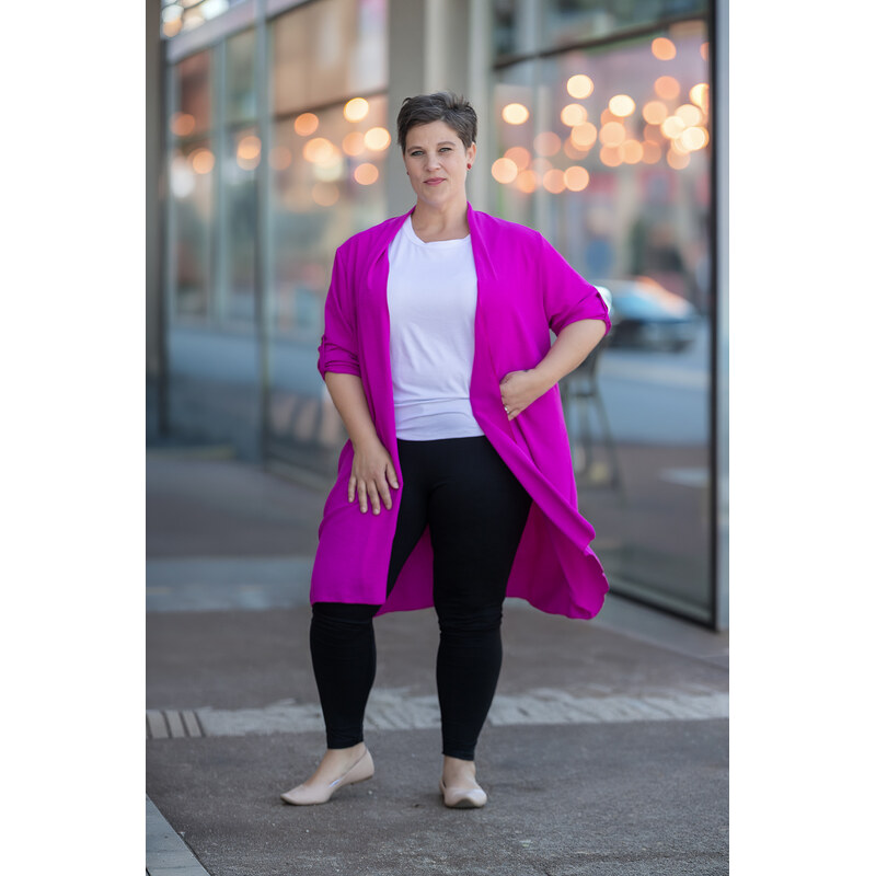 Italy fashion Vzdušný kardigan MARLY Barva: Fuchsiová, Velikost: UNI: 115625501