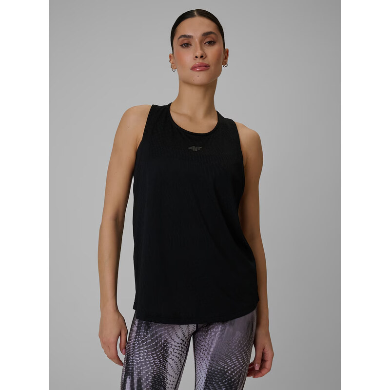 Dámský tréninkový loose rychleschnoucí top 4F černá
