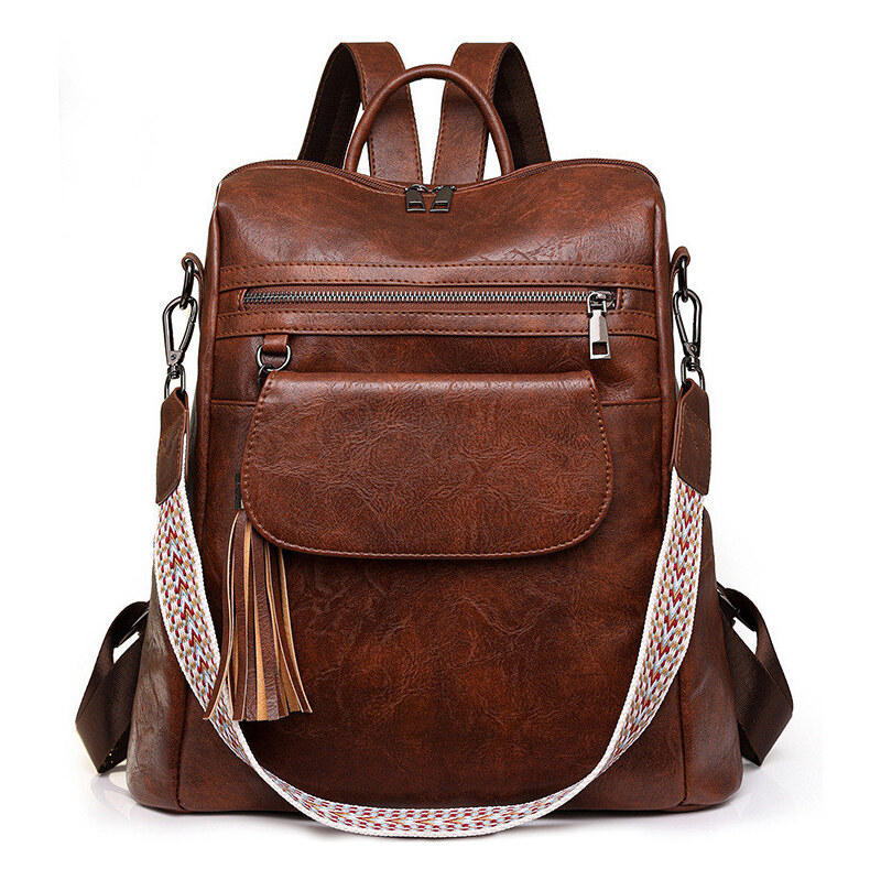 Lifestyle Crossbody batůžek s popruhem Kendy Hnědý 18L 115628224