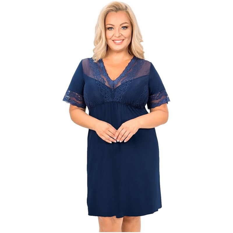 Noční košile DONNA LINDA PLUS DARK BLUE