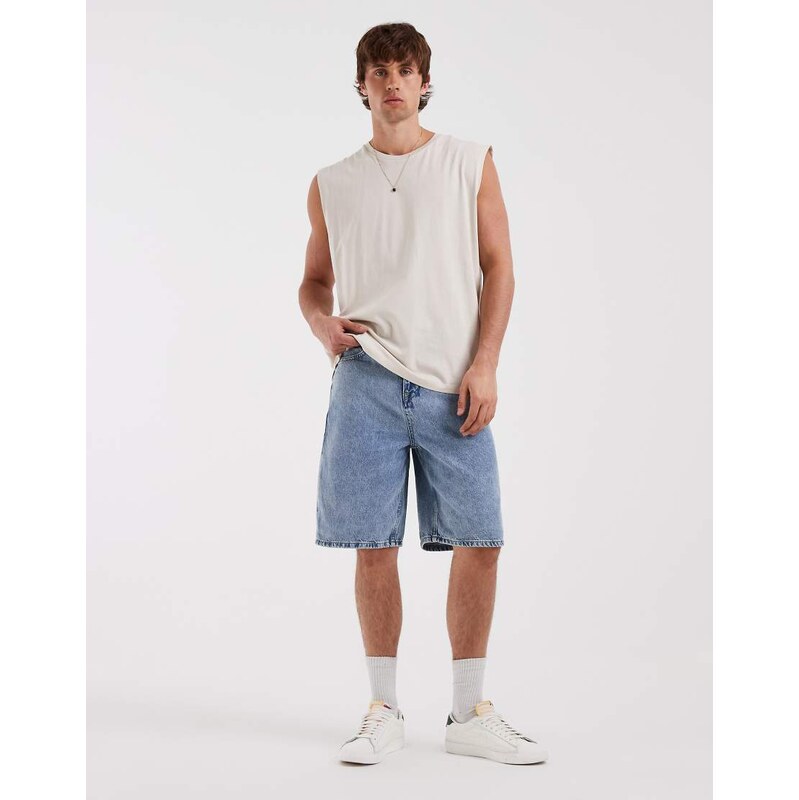 BLEND loose fit denim shorts in light blue wash