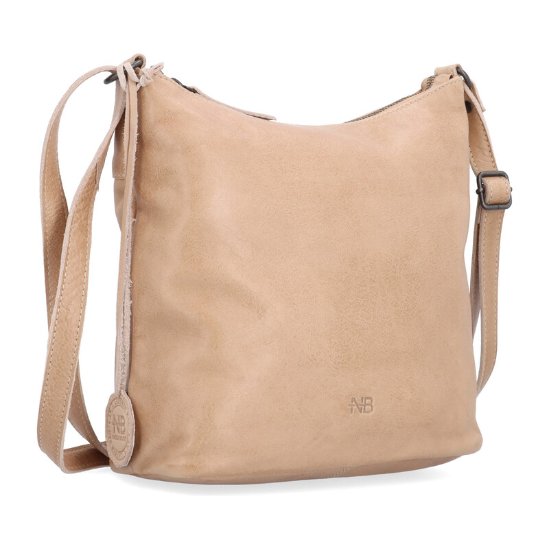 Kožená kabelka crossbody Noelia Bolger béžová NB 2405 BE 115631534