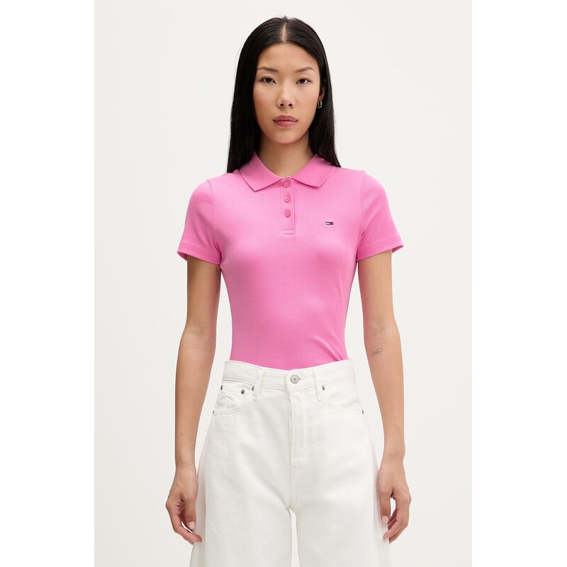 Tommy Jeans polo dámské bavlněné s elastanem 115542558