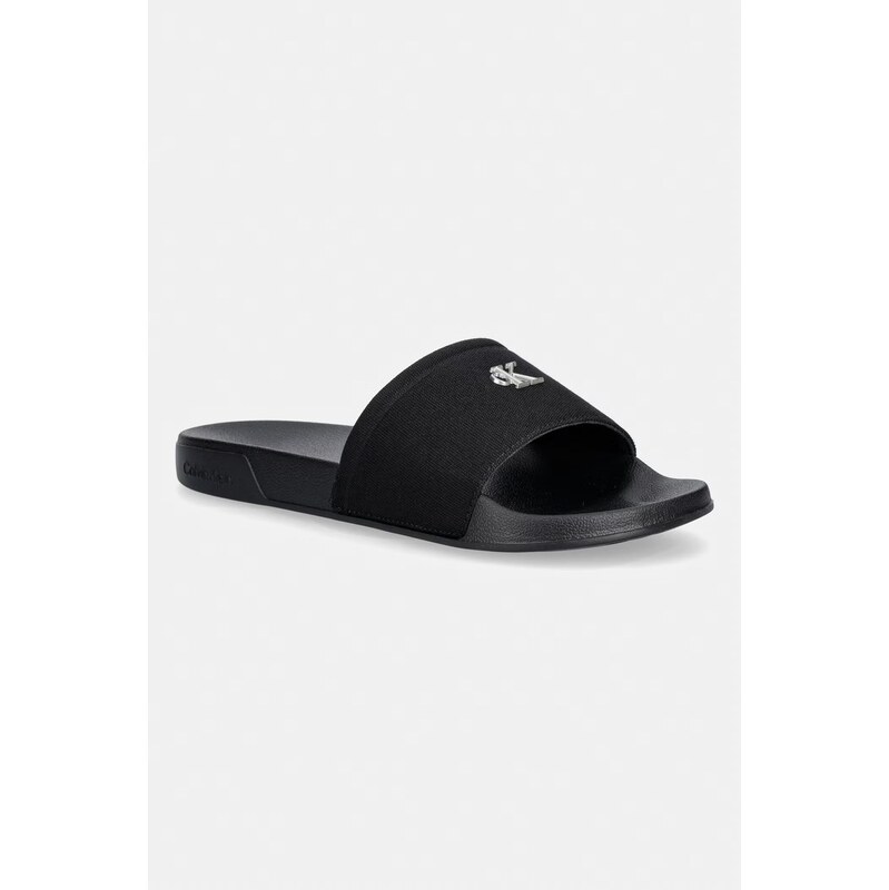 Calvin Klein pantofle dámské ESS SLIDE CANVAS HDW