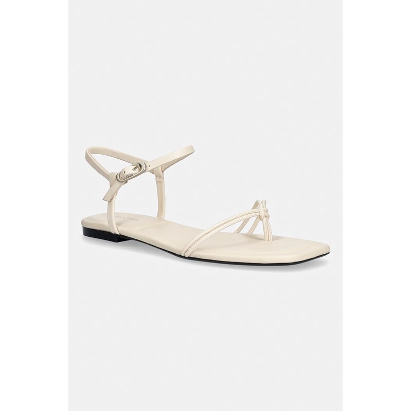 Calvin Klein sandály dámské SQUARE FLAT SANDAL STRAP LTH