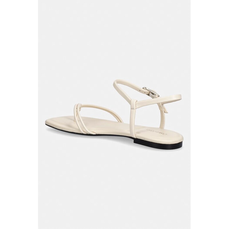 Calvin Klein sandály dámské SQUARE FLAT SANDAL STRAP LTH