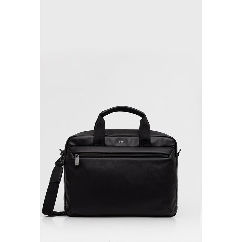 BOSS taška na notebook pánská z imitace kůže Jace_Doc Case