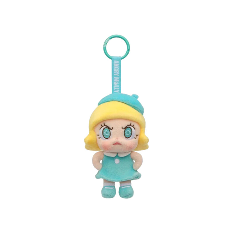 Pop Mart Angry Molly Angry Energy Series Lake Blue Fire Plush Pendant 115632686