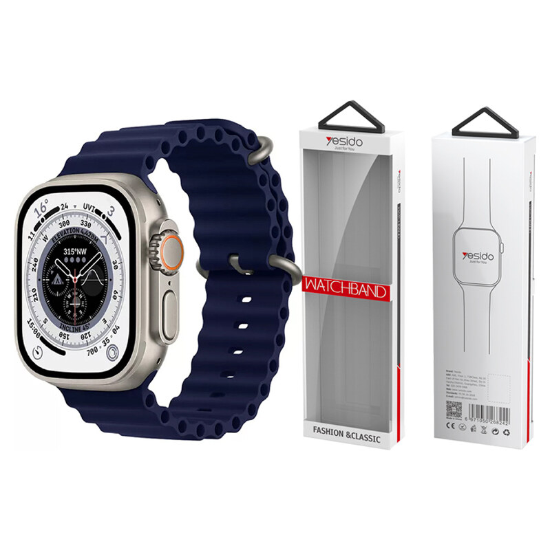 Yesido WB21 Silikonový řemínek pro Apple Watch 38/40/41 tmavě modrý 115632901