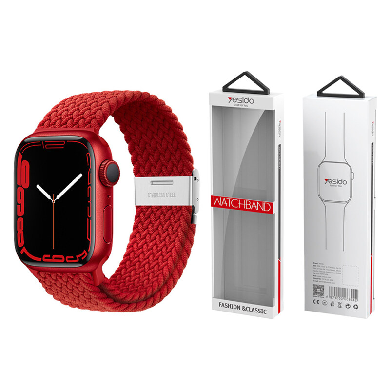 Yesido WB23 Apple Watch pletený řemínek 38/40/41 červený 115632912