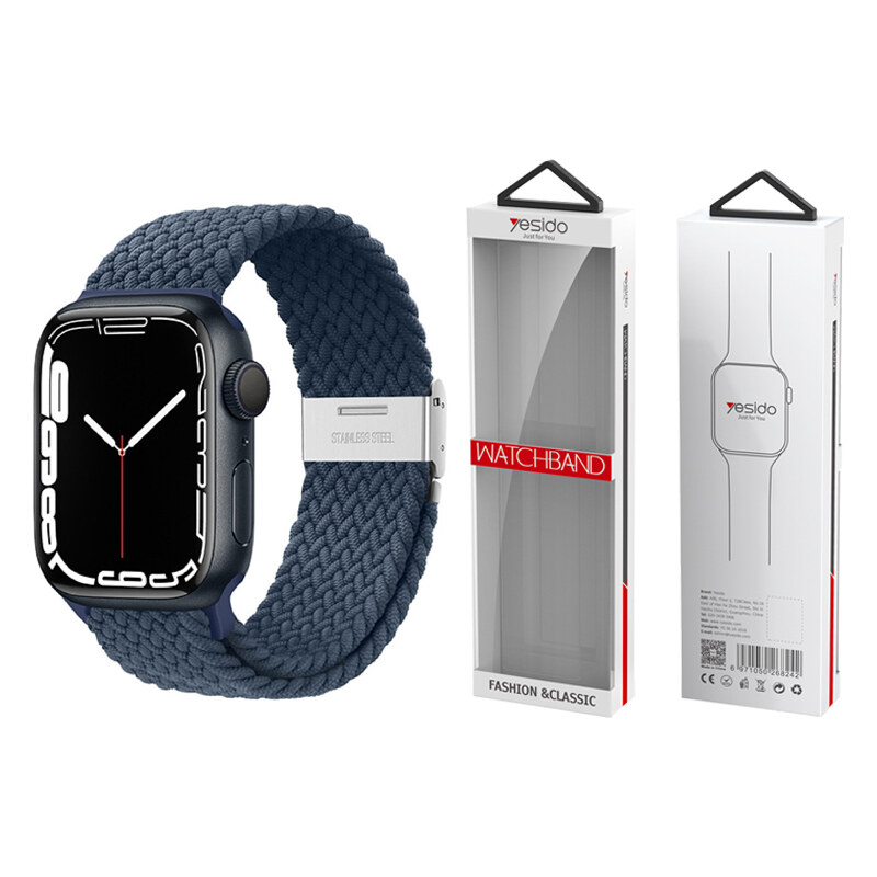 YESIDO WB23 pletený řemínek pro Apple Watch 38/40/41, tmavě modrý 115632913