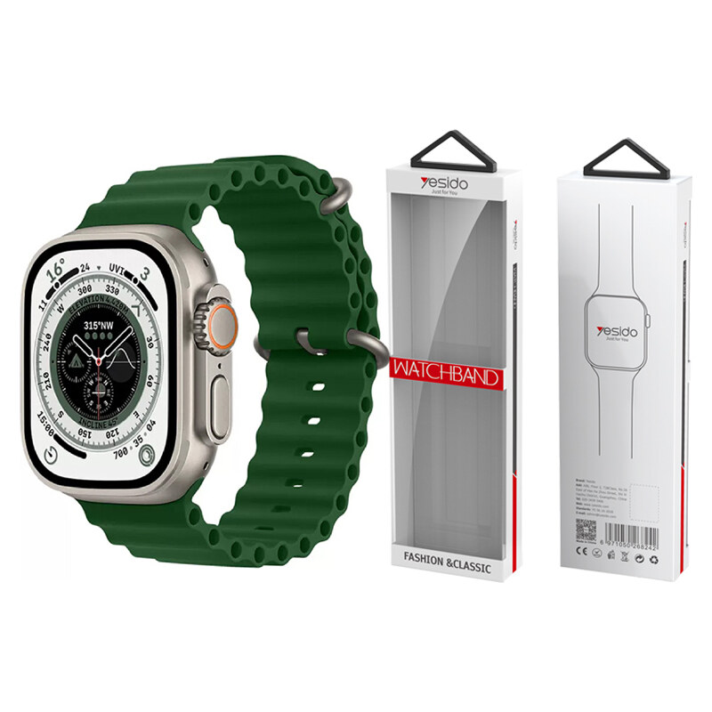Yesido WB21 silikonový řemínek pro Apple Watch 38/40/41 zelený 115632914