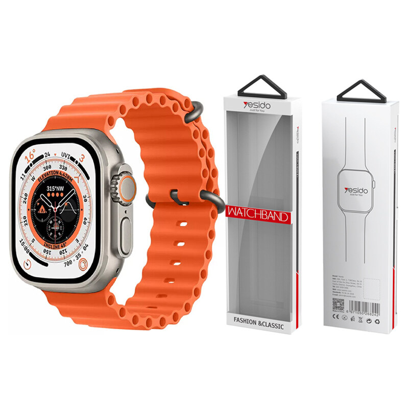 YESIDO WB21 silikonový řemínek pro Apple Watch 38/40/41, oranžový 115632916