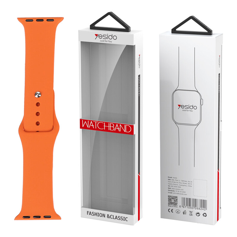 Silikonový řemínek Yesido WB44 pro Apple Watch L 38/40/41 oranžový 115632926