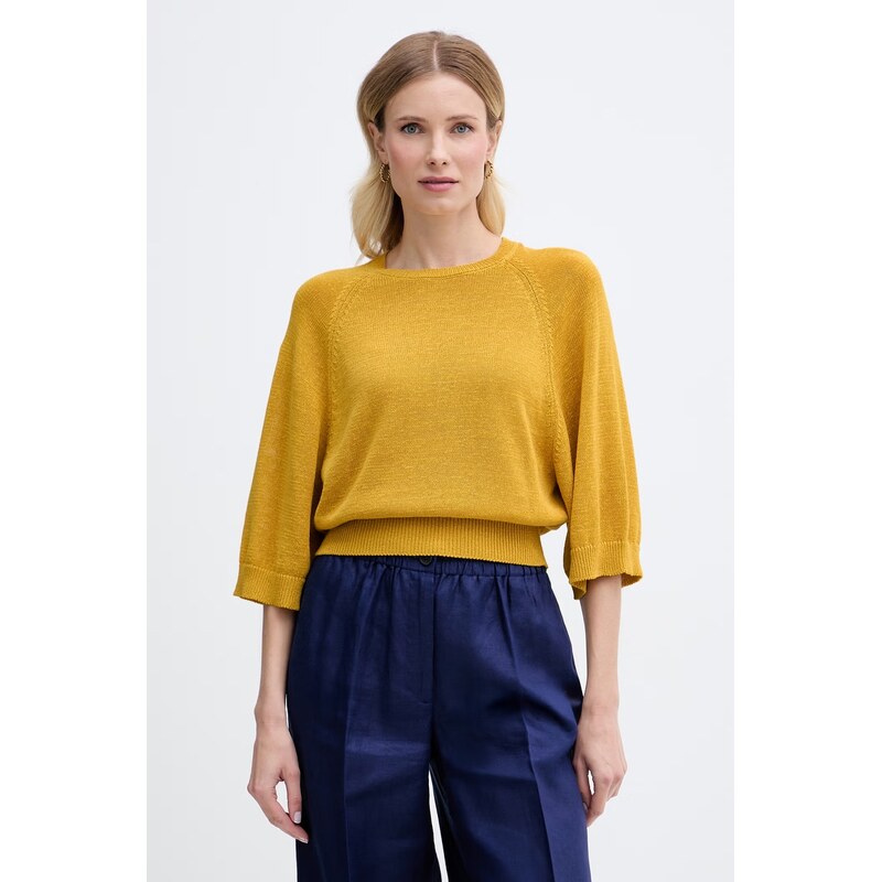United Colors of Benetton svetr dámský s příměsí lnu 115625355