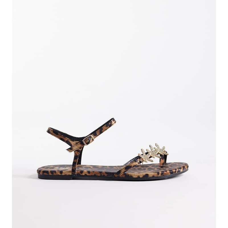 Public Desire Wide Fit Elina strappy flat sandals with sea