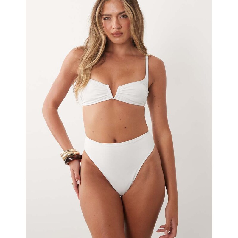 ASOS DESIGN Maya Azores high leg high waist bikini bottom in