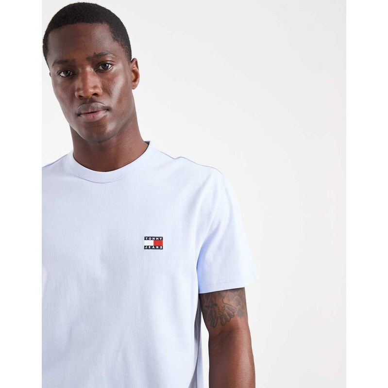Tommy Jeans badge logo t-shirt in light blue