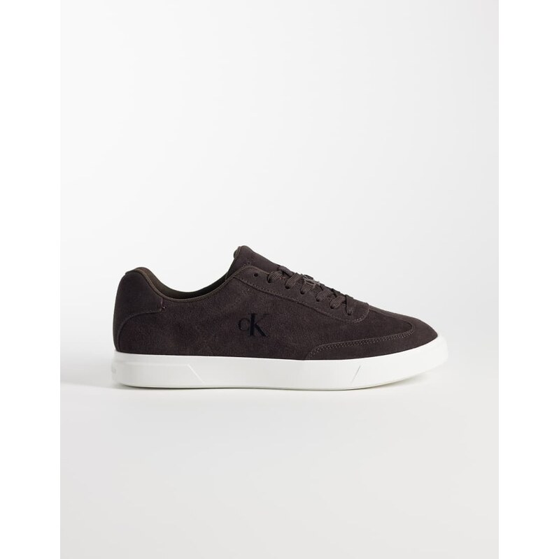 Calvin Klein Jeans suede cupsole trainers in black
