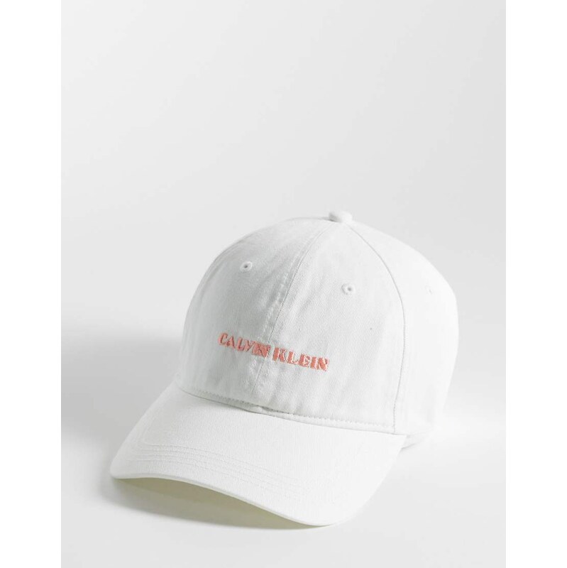 Calvin Klein graphic cap in white 115634407