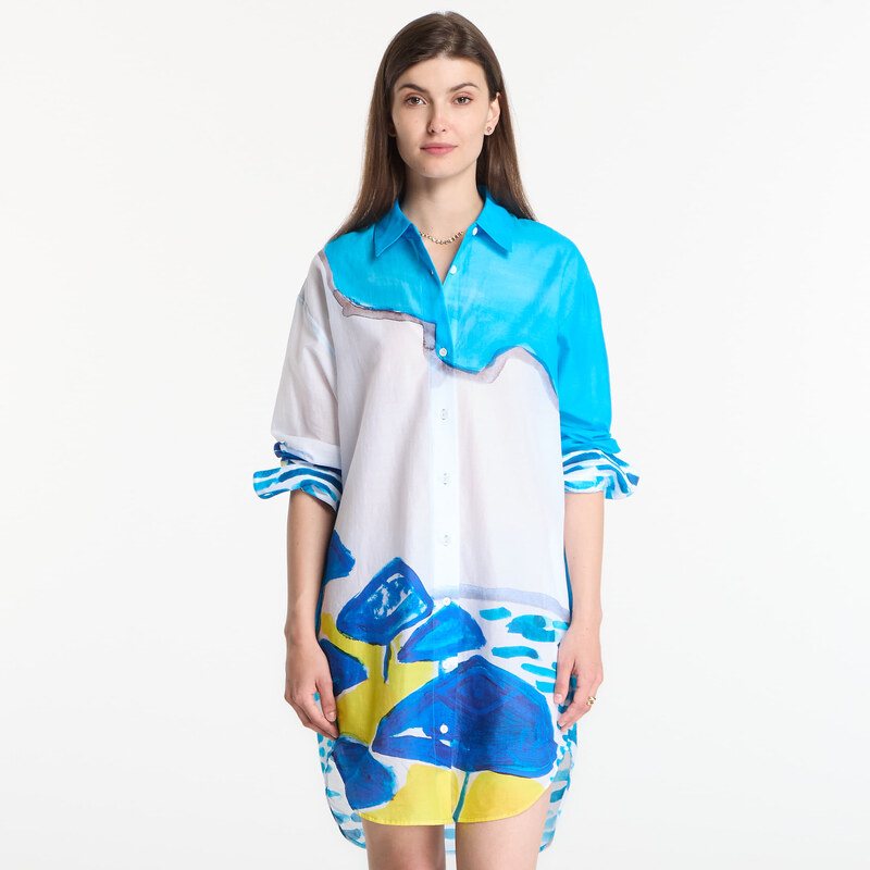 Šaty Michael Kors X Christina Zimpel Beach Shirt Dress White M 115637810