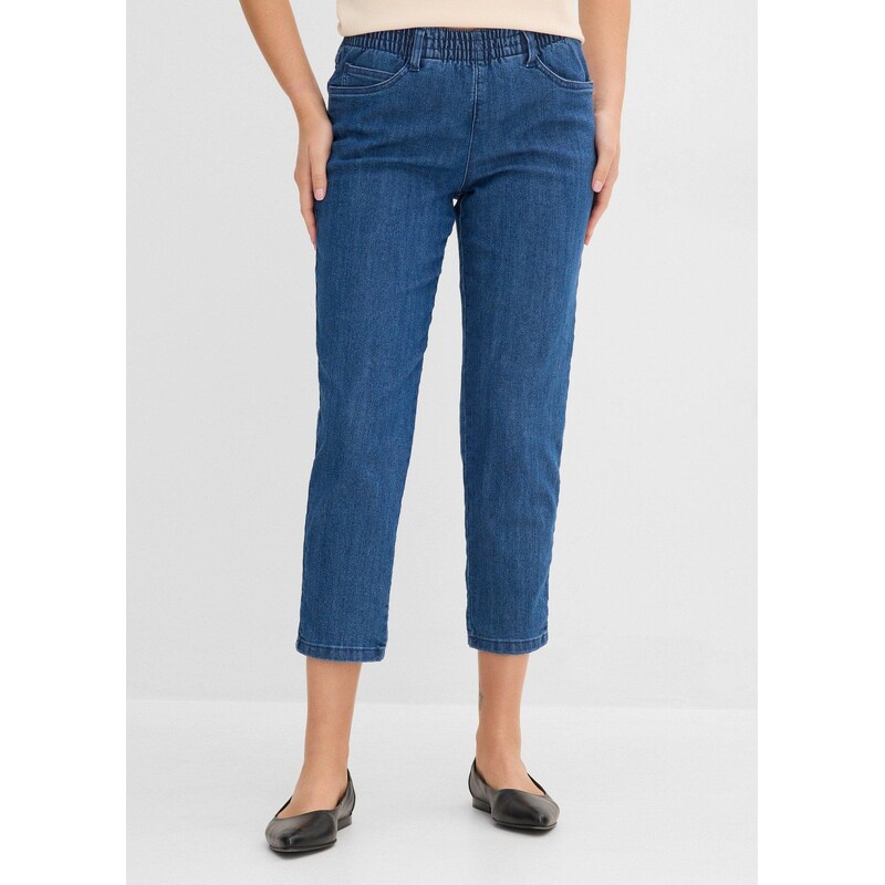 bonprix Straight džíny, Mid Waist, pohodlná pasovka (2 ks v