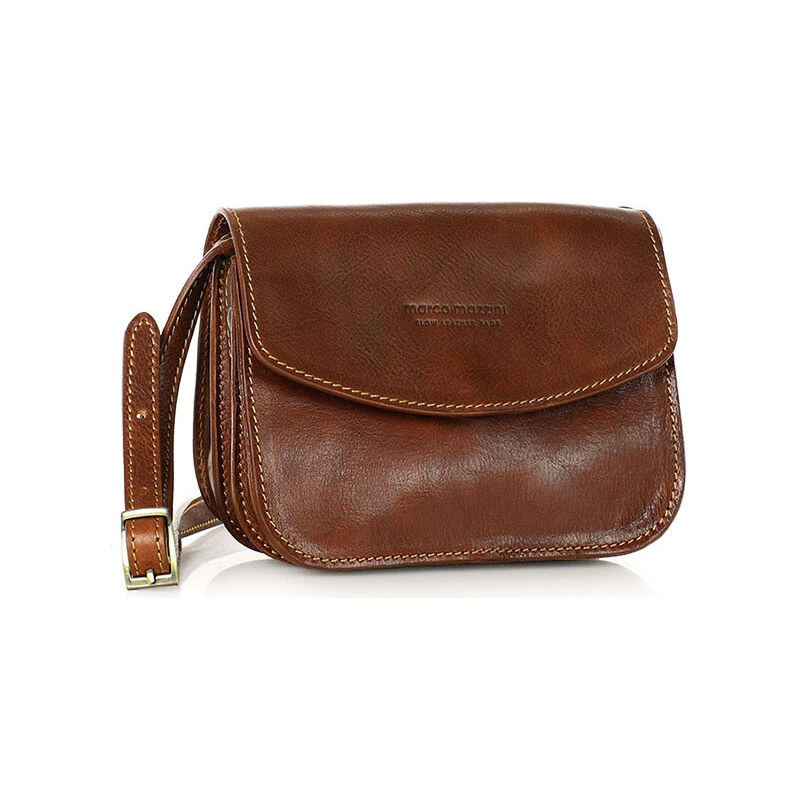 Kožená crossbody kabelka Marco Mazzini 2M48 hnědá 106277128